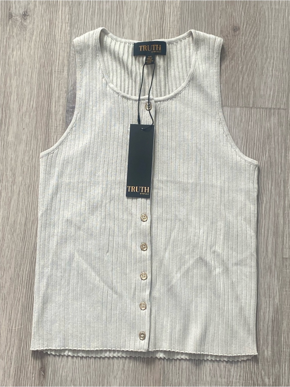 Truth By Republic Women’s Sleeveless  Ribbed Tank Top Size S/P.  NWT